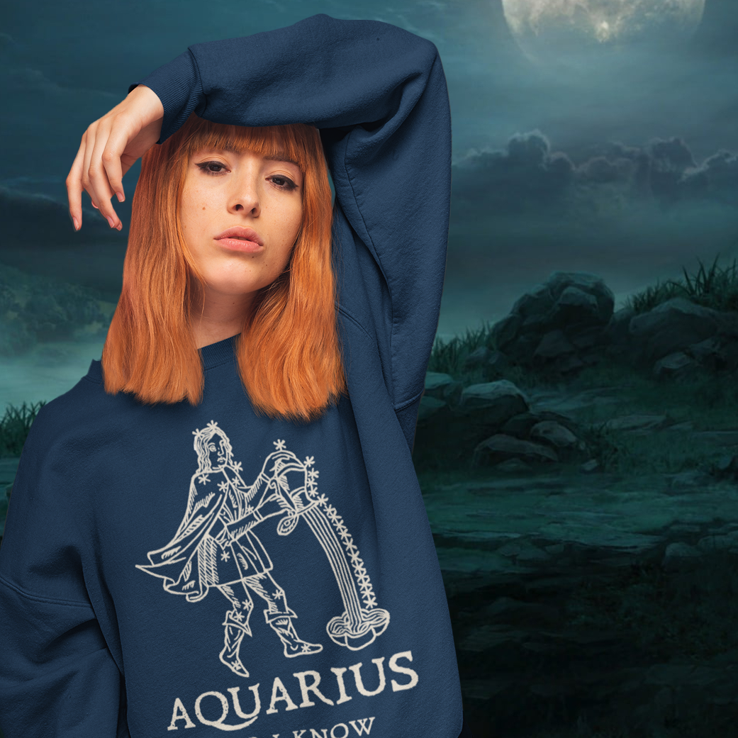 sweatshirt mockup women acquarius navy gildan18000 2