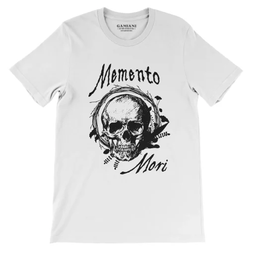 Memento Mori BellaCanvas 3001 Full Front White