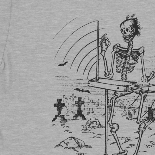 Theremin Ondes Macabres T Shirt Gildan 64000 Sport Grey Zoom